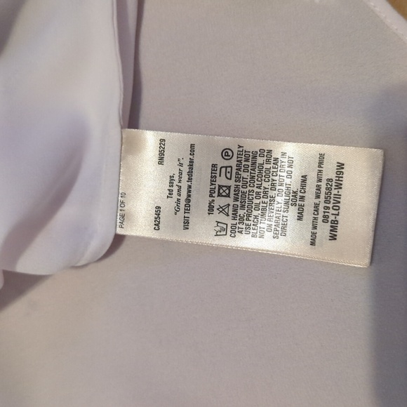 Ted Baker London Pink Lovii Elegant Print Ruffle Blouse - Picture 5 of 8